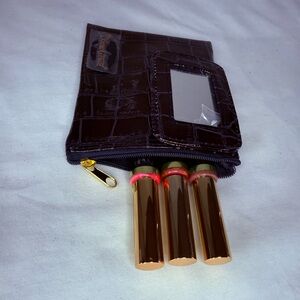 LipSense Trio - Pink Champagne, Party Pink, Dark Pink with Lipsense pouch/mirror